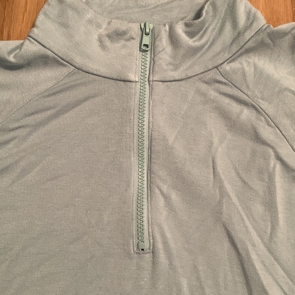 Alfani Intimates 3/4 Zip Long Sleeve Pullover Sweatshirt Seafoam Green Women’s L - Picture 6 of 8